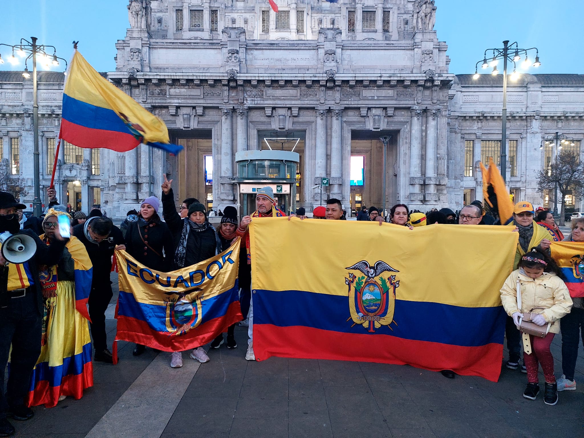 Ecuador manifestazione a Milano 